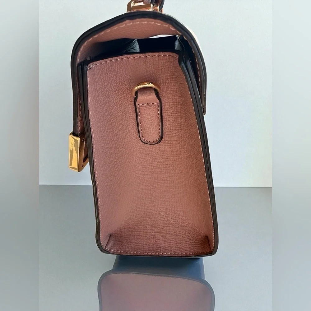 Dune London Hand Bag Pink And Rose Gold Removable Crossbody Strap 9.25x8x4.5